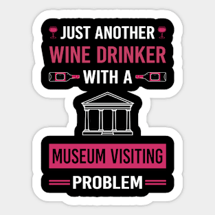 Wine Drinker Museum Visiting Sticker